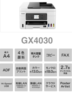 Canon GX4030 設置・基本操作マニュアル